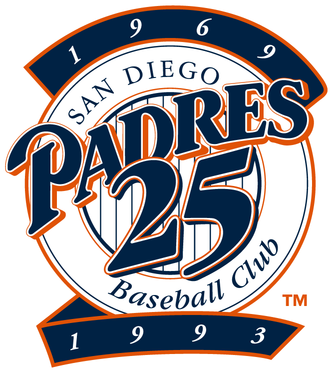 San Diego Padres 1993 Anniversary Logo vinyl decal